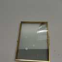 Glass Pressed Flower Frame Handmade, Hinged Double Press Flower Frame, Tabletop Brass Photo Frames, Rectangle Dried Flowers Display Folding Frames for Home, Gold,46 Inches (4L" x 6W")