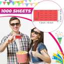 Kosiz 1000 Sheet 20 Bid Raffle Tickets Chinese Auction Tickets Sheets Auction Fundraiser Ticket Numbered with Name and Phone Number Per Sheet Raffle Tags for Silent Auction (Red)