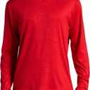 Head Men's Guard Long Sleeve Crewneck Top, Relaxed Fit, Stretch Midweight Material (Red, S)