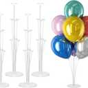 4 Set Balloon Stand Kit - Table Balloon Stands with Base, Easy Assembly Balloon Sticks, Reusable Balloon Holders for Baby Showers, Weddings, Birthdays, Party Decorations.