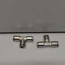 21838 Air Line Air Bag T-Fitting 1/4 Tube Union Tee Push-to-Connect Fitting (PTC), Pack of 2