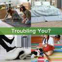 2 x Qukaka 8+2PCS Non Skid Rug Backing for Hardwood Floors and Tiles,Reusable and Washable Non Slip Rug Pads,Rug Tape Hardwood Floor No Damage,Home Decor Apartment Essentials Carpet Tape for Area Rugs (Black)