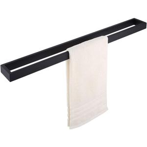 KES Black Towel Bar, Bathroom Hand Towel Holder 24-Inch Modern Wall Mount SUS 304 Stainless Steel Matte Black, A23000S60-BK