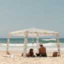 CoolCabana Beach Shade Tent - Easy Setup, UPF 50+ Protection, Large & Medium Sizes, Compact & Wind Resistant - Beach Cabana for The Whole Family - Lemon Scarletta, Medium (43ft2 - 6’6” x 6’6”)