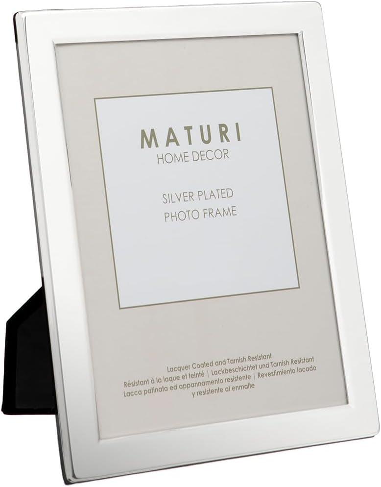 Maturi Silver Plated Photo Frame - Flat Edge Finish 2.5 x 3.5-inch (6.5 x 9cm) (2.5 x 3.5-Inches)