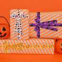 5 Rolls Halloween Grosgrain Wired Ribbon, Length 5 Yard Width 7/8 Inch Halloween Themed Colorful Ribbon Set for Crafts Gift Wrapping Home Pumpkin Ghost Party Decorations Supplies (Horror Theme)