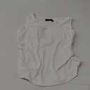 Dokotoo Tank Top with Built in Bra for Women Casual Summer Sleeveless Tops Slim Fitted V Neck Ruched Cami Shirts M