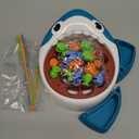 Musical Shark Fishing Game for Kids, 360 Rotating Board, 20 Fish with 3 Rods,Hook Fishing Set for ToddlersEducational, Fine Motor Skill Activity for Boys and Girls