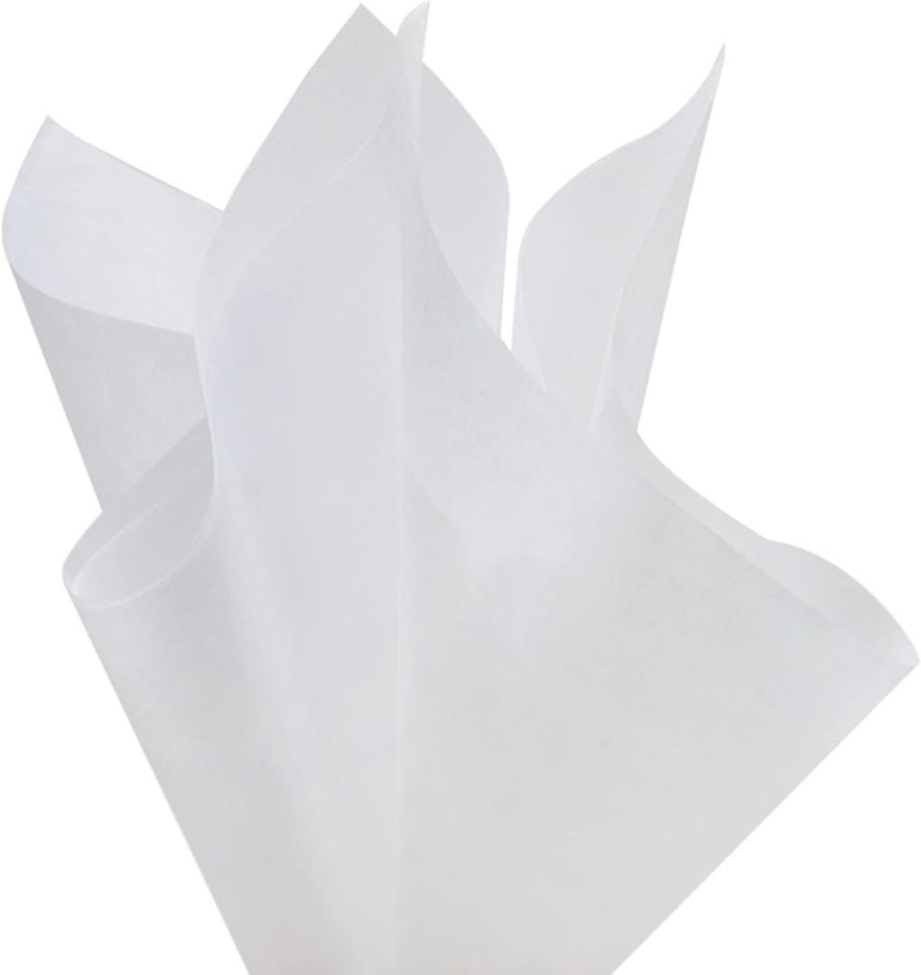 Korean Cotton Wrapping Flower Paper Non-Woven Floral Wrapping Paper 10 Sheets Florist Supplies Waterproof Flower Bouquet Wrapping Paper Floral Supplies for Fresh Flowers, 23.6x23.6 Inch (White)