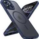 TOCOL Magnetic for iPhone 16 Pro Case, Upgraded Full Camera Protection, Compatible with Magsafe, Drop Protection, Translucent Matte Back Bumper for iPhone 16 Pro 6.3-Inch (Dark Blue)