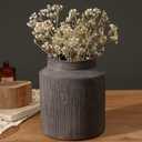 Rustic Vases for Home Decor. Ceramic Vase for Dining Table Decor. Terracotta Decorative Vase 6.1IN. ZSHLXM (6.1*7IN-Tall)