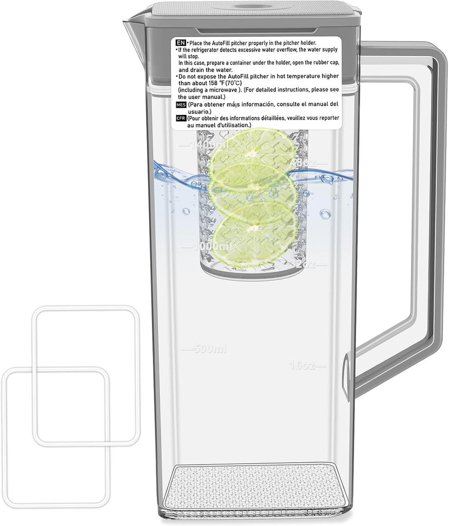 Upgraded DA97-21261K Refrigerator Water Pitcher Compatible with Samsung Water Pitcher for Fridge Door Replacement RF30BB6200QLAA RF29DB9600QLAA RF29BB860012 Samsung Bespoke Water Reservoir Pitcher