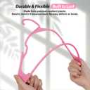Plastic Hangers for Clothes - Durable & Versatile Color, Coat, Shirt & Pants Hangers - Space Saving Closet Storage Organizer Essentials with Non-Slip for Home, Dorm, Apartment (Pink, 50 Pack)