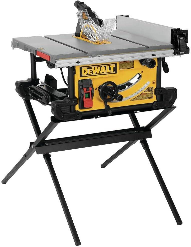 DEWALT Table Saw, 10 Inch, 15 Amp, 32 -Inch Rip Capacity, Dust Collector, Scissor Stand (DWE7491X)