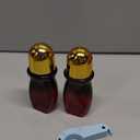 Kesell 2Pcs Glass Roller Bottles 50 ml Gradient Red Roll on Bottle with Plastic Roller Ball and Opener Empty Roller Ball Deodorant Container for Essential Oils, Perfume (Gold Lid)