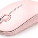 Unipows Wireless Mouse - 2.4G Slim Portable Computer Mouse with Nano Receiver, Less Noise Mobile Optical Mice for Notebook, PC, Laptop, Computer, Mac (Pink)