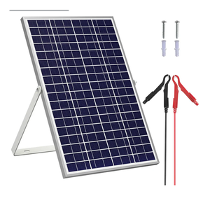30W 24V Solar Panel Kit, Solar Battery Trickle Charger Maintainer + Adjustable Mount Bracket for Automotive Motorcycle Boat Marine RV
