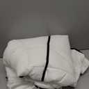 Pioneer Camp Women's Winter Cropped Puffer Jacket with Hood Waterproof Short Warm Quilted Jacket Puffy Bubble Coat Outerwear (Medium, White)