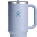 Hydro Flask 40 Oz Travel Tumbler with Handle, Lid and Straw - Insulated Stainless Steel in 40 Oz Surf Blue