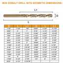 17/64 Inch Cobalt Drill Bit Set, M35 Jobber Length Twist Drill Bits,Suitable for Drilling in Hard Metal, Stainless Steel, Cast Iron,5 Pieces