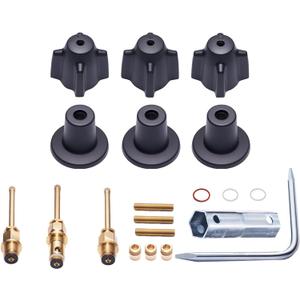 SENTO Bathtub and Shower 3 Handle Tub Trim Set For Central Brass Faucets Bathtub Shower, 10L-11H, 10L-11C, 10L-13D, Easy Installation, Heavy Duty Metal, Matte Black