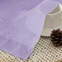 OVZME Lavender Sheer Curtains 84 Inches Long 2 Panels - Soft Light Filtering Window Sheer Panels for Living Room/Bedroom, Top Dual Rod Pocket, 1 Pair, Each 42Wx84L Inches