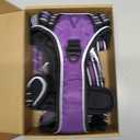 No Pull Dog Harness Adjustable Reflective Oxford Easy Control Medium Large Dog Harness with A Free Heavy Duty 5ft Dog Leash (M (Neck: 14.5"-20.5", Chest: 22"-28"), Purple Harness+Leash)