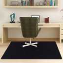 Office Clear Chair mat for Carpeted Floors, 36" x 48" Transparent Home Floor Protector Mat Chairmats, Heavy Duty Carpet Protector for Home, Flat Black