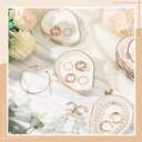 Shappy 12 Pcs Ceramic Jewelry Tray 4.5 in Ring Dish Bulk Decorative Trinket Dish for Bridal Christmas Birthdays Gifts