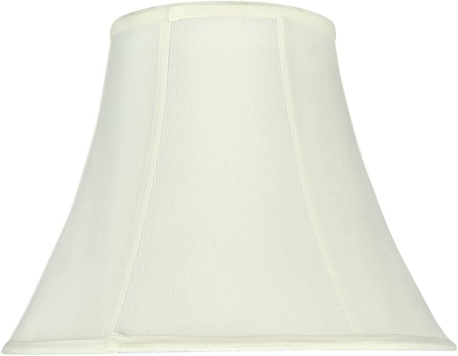 Aspen Creative 58053A Bell Uno Lamp Shade in Chiffon White, 7" Top x 14" Bottom x 11" Slant Height, Slip UNO 36mm