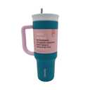 Owala Stainless Steel Triple Layer Insulated Travel Tumbler with Spill Resistant Lid, Straw, and Carry Handle, BPA Free, 40 oz, Dusty Pink