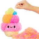 Fluffie Stuffiez Ice Cream Small Collectible Feature Plush - Surprise Reveal Unboxing with Huggable ASMR Fidget DIY Fur Pulling, Ultra Soft Fluff (Multicolor)