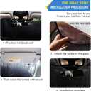 Funny Animals Dog Head Windshield Sunshade Car Sun Shade Foldable Front Window Covers Blocks UV Rays Visor Protector Accordion for Truck SUV Accessories