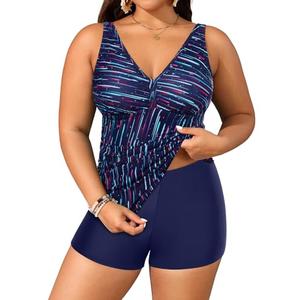 Yonique Womens Plus Size Swimsuits with Shorts Tummy Control Tankini Two Piece Bathing Suits Athletic Swimwear Blue Colorful Galaxy 22Plus,  Yonique Womens Plus Size Swimsuits with Shorts Tummy Control Tankini Two Piece Bathing Suits Athletic Swimwear Blue Colorful Galaxy 22Plus,