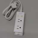Cruise Essentials - Flat Plug Power Strip, Addtam 5 ft Ultra Flat Extension Cord with 6 Outlets Extender, No Surge Protector for Cruise Ship, Travel, Dorm, Home Office, ETL Listed (White)