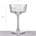 Pasabahce Vintage Coupe Glasses Set Of 4 - Exclusive Champagne, Cocktail, Martini, Wine Glasses - Long Stem Glassware - 8.8 oz - Perfect for Parties, Gifts, Housewarming, Weddings,Aniversary