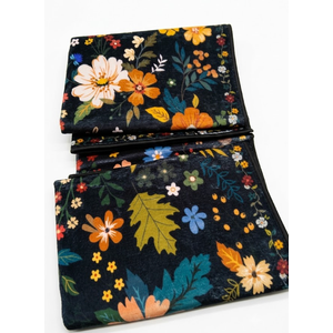 Rug Runners 2x6, Floral Washable Kitchen Rugs for Hallways Area Rugs, Non Slip Long Rug Low Pile Entrance Doormat, Flower Carpet for Kitchen, Entryway Indoor, Bedroom, Bathroom, Laundry, Black