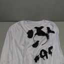 Ramede 2 Pcs Halloween Costume Set for Women Include Poncho with Funny Headband for Cosplay Party (Ghost Style, White)