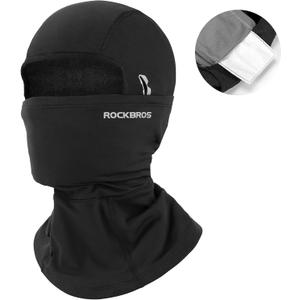 ROCKBROS Balaclava Ski Mask for Men Cold Weather Scarf Windproof Thermal Winter Neck Warmer Hood for Cycling Hiking (One Size, Black 2)