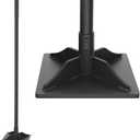 Steel Tamper Tool, 49 inch Hand Tamper with Heavy Duty 8"x8" Metal Tamper Head, Long Handle Garden Tamper Tool for Dirt, Landscaping, Soil, Ground, Sand, Black