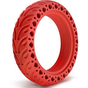8.5x2.0 Inch Solid Tire, Fit for Iscooter i8 Replacement Tire, Fits Aovopro ES80, Replacement 50/75-6.1 8 1/2x2 Scooter Tire, Explosion-proof, for Rim with 165mm Diamater, Red