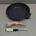 CAROTE Nonstick Frying Pan Skillet, Non Stick Granite Fry Pan Egg Pan Omelet Pans, Stone Cookware Chef's Pan, PFOA Free, Induction Compatible(Classic Granite, 8-Inch) (Black)