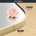 Gold Bathroom Mirror for Over Sink, 30"x36" Aluminum Frame Rectangle Wall Mirror, Modern Decorative Vanity Mirror for Living Room, Bedroom