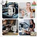 Cat Gifts for Lovers Mom Women, 40 Oz Cat Tumbler with Handle & Straw, Cats Themed Insulated Travel Coffee Mugs, Thanksgiving Christmas Birthday Gift for Animal Lover, Kitty Cup, 1 PCS