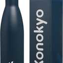 Konokyo Insulated Water Bottles,17 oz Double Wall Stainless Steel Vacumm Metal Flask for Sports Travel,Navy Blue