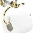 WOLIBEER Polished Gold Toilet Paper Holder, Brass Crystal Tissue Holder Bathroom Accessories Wall Mounted