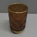 Makeup Brush Holder Organizer,Toothbrush Holders,Desk Pen Pencil Holder,Multifunctional Vintage Glass Brush CupA41-5-US (Brown)