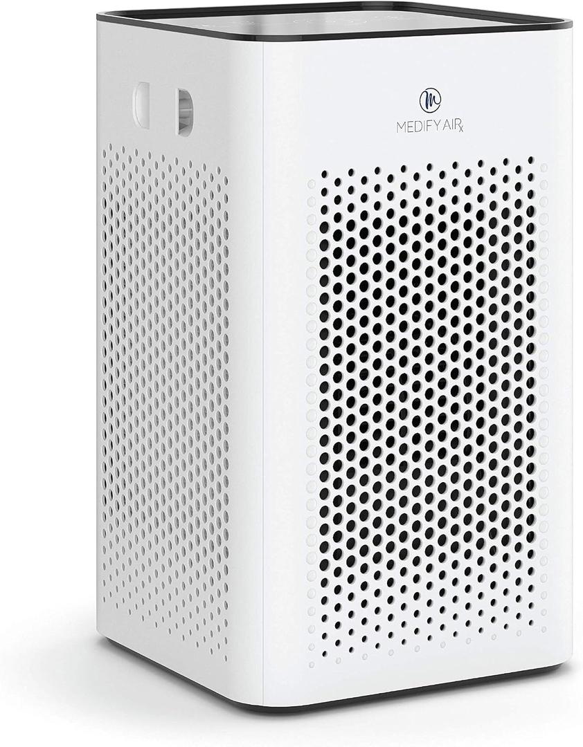 Medify MA-25 Air Purifier with True HEPA H13 Filter | 825 ft Coverage in 1hr for Allergens, Smoke, Wildfires, Odors, Pollen, Pet Dander | Quiet 99.9% Removal to 0.1 Microns | White, 1-Pack