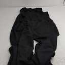 Women's Stretchy High Waisted Wide Leg Button-Down Pants Sailor Bell Flare Trousers, Black, XL