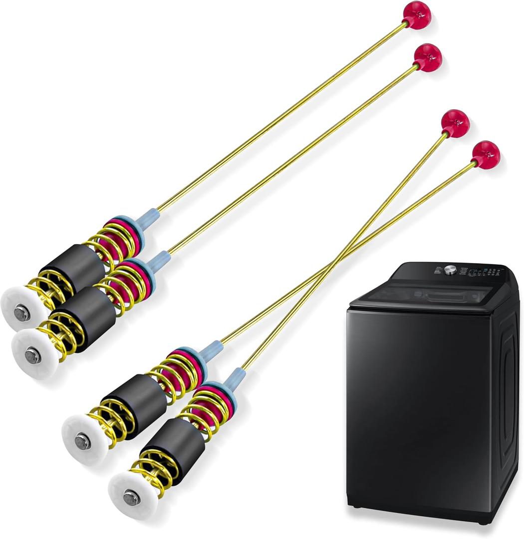 2025 Upgraded Suspension Rod Fit for Samsung Washer WA50R5200AW US, WA50r5400AW US, WA45t3200AW A4, WA45n3050aw A4, WA45T3400AV A4, WA50R5400AV/US, WA50R5200AW/US (4 Pcs - 26.4 inch